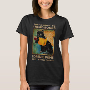 T-shirt Chat Noir C'Est Ce Que Je Fais Je Lis Livres Je Bo