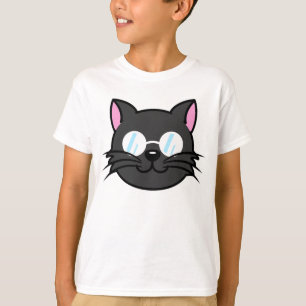T-shirt Chat noir Chat noir Chat gris Chat portant des lun
