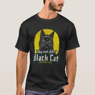 T-shirt Chat noir Cigarettes Vintages Hommes Femmes