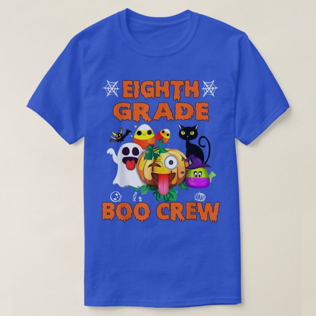 T-shirt Chat noir Citrouille Candy Ghost Septième Classe B (Design devant)