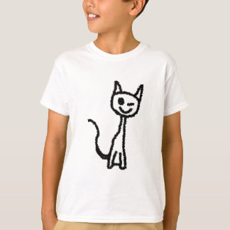 T-shirt Chat noir, clignant de l'oeil