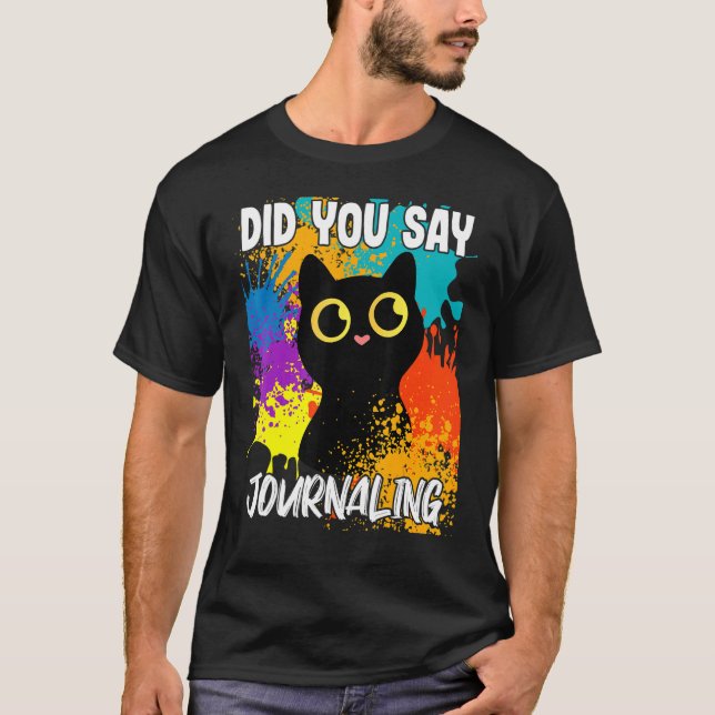 T-shirt Chat Noir de Journaling Avez-Vous Dit (Devant)