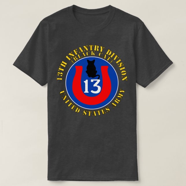 T-shirt Chat noir de la 13e division d'infanterie (Design devant)