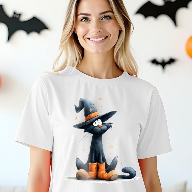 T-shirt Chat noir d'Halloween (Créateur téléchargé)