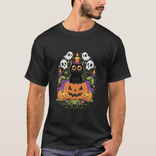 T-shirt Chat noir d'Halloween - Chat Éffrayant