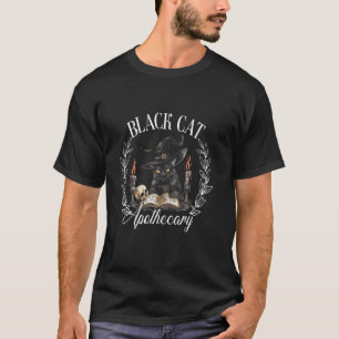 T-shirt Chat noir drôle Apothicaire Céleste Boho Étrange H