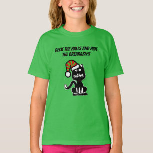 T-shirt Chat noir drôle Humour de fête Fête de chat