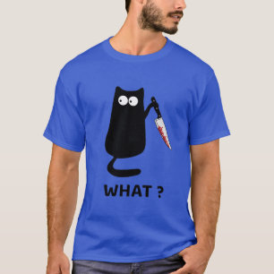 T-shirt Chat noir drôle Quel cadeau de chaton mignon et su