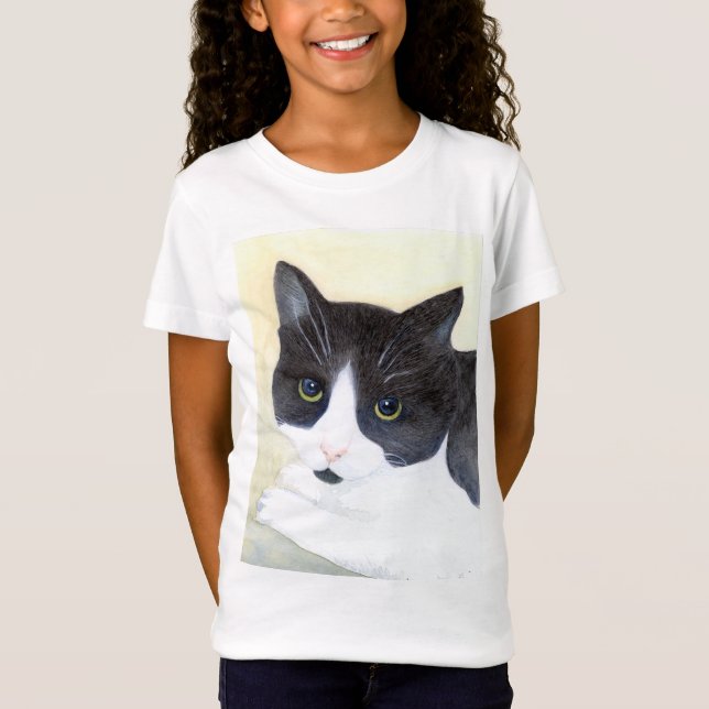 T-Shirt Chat noir et blanc (Devant)