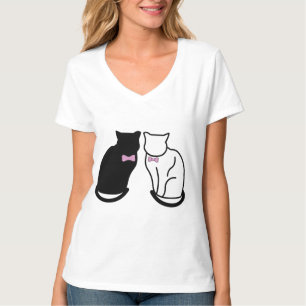 T-shirt Chat noir et blanc