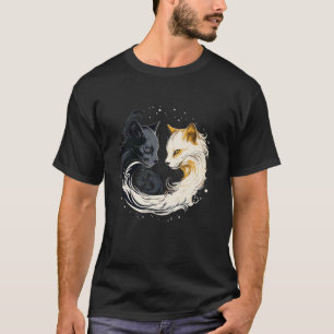 T-shirt chat noir et blanc