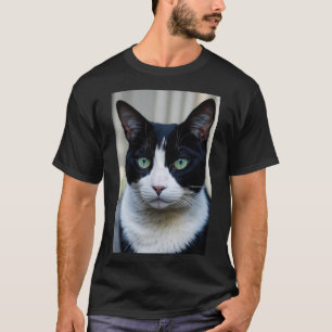 T-shirt Chat noir et blanc