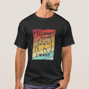 T-shirt Chat Noir Fais Ce Que Je Veux Coupe Rouge Mon Cha