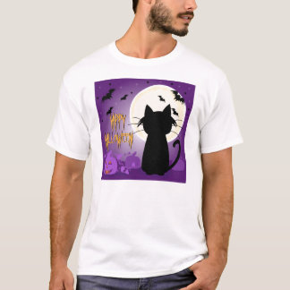 T-shirt Chat noir Halloween