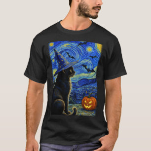 T-shirt Chat noir Halloween amateurs de chats drôles pour