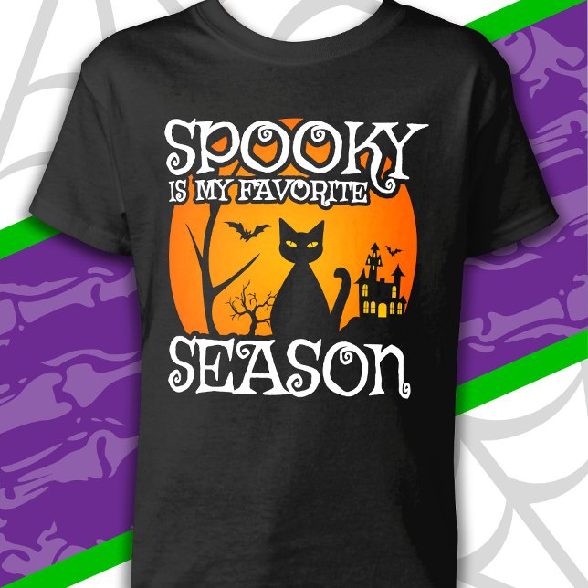 T-shirt Chat Noir Halloween Ensorcelant Saison Heureux Hal (Créateur téléchargé)