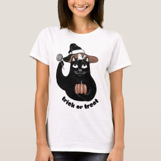 T-shirt Chat Noir Halloween Épouvantable