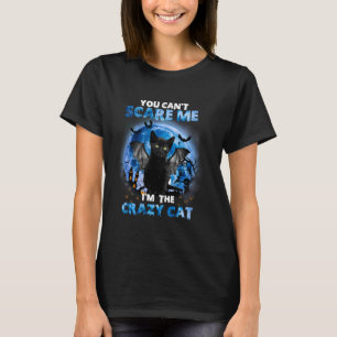 T-shirt Chat Noir Halloween Je Suis Crazy Chat Lady Cats L