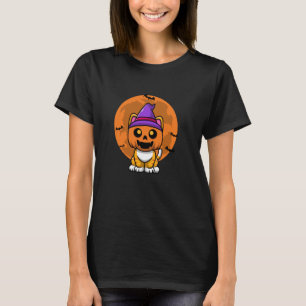 T-shirt Chat noir Halloween Mignon Chat effrayant sorcière