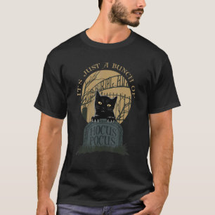 T-shirt Chat noir Halloween vintage C'est juste un tas de
