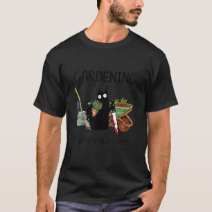 T-shirt chat noir jardinage parce que meurtre est wrrong 1
