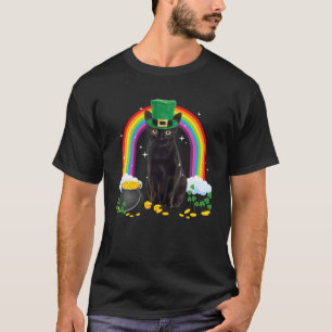 T-shirt Chat noir Jour de la Saint Patrick Leprechaun Cost