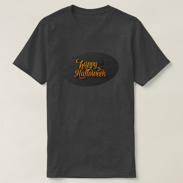 T-shirt Chat noir Joyeux Halloween (Design devant)