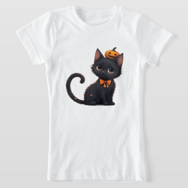 T-Shirt Chat noir Kawaii Halloween 🎃 (Poser)