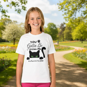 T-shirt Chat noir Kitten Customisé âge Anniversaire