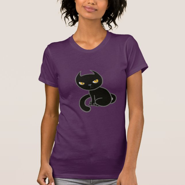 T-shirt Chat noir kitty (Devant)