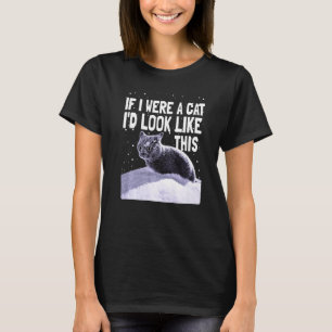 T-shirt Chat Noir Kitty folle Si j'étais un chat Chat