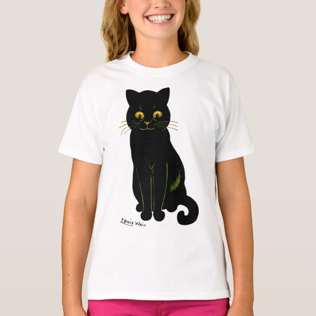 T-shirt Chat noir, Louis Wain (Devant)