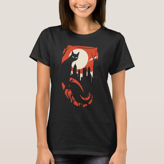 T-shirt Chat noir maléfique (Devant)