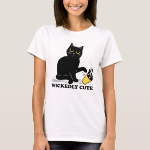T-shirt Chat noir méchamment mignon