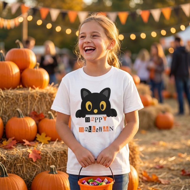 T-shirt Chat noir mignon Halloween (Créateur téléchargé)