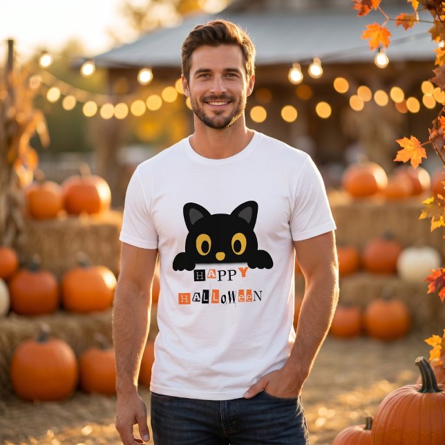 T-shirt Chat noir mignon Halloween (Créateur téléchargé)