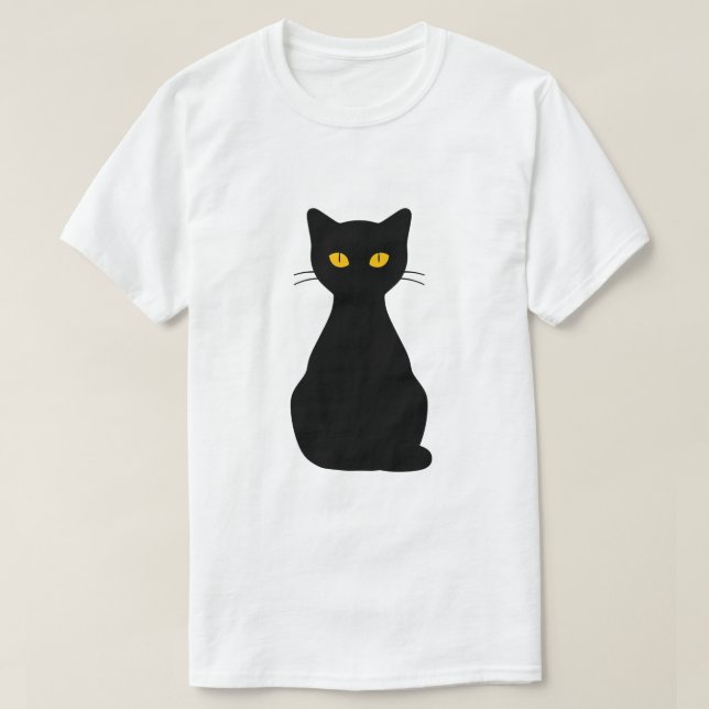 T-shirt Chat Noir Minimaliste (Design devant)