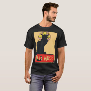 T-shirt Chat Noir, Musique Jazz