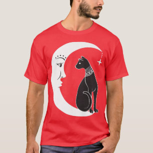 T-shirt Chat noir mystique céleste Cuisine païenne familiè