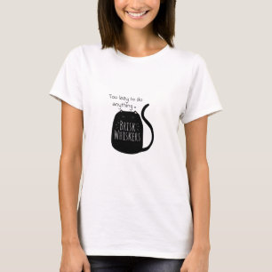 T-shirt Chat noir paresseux