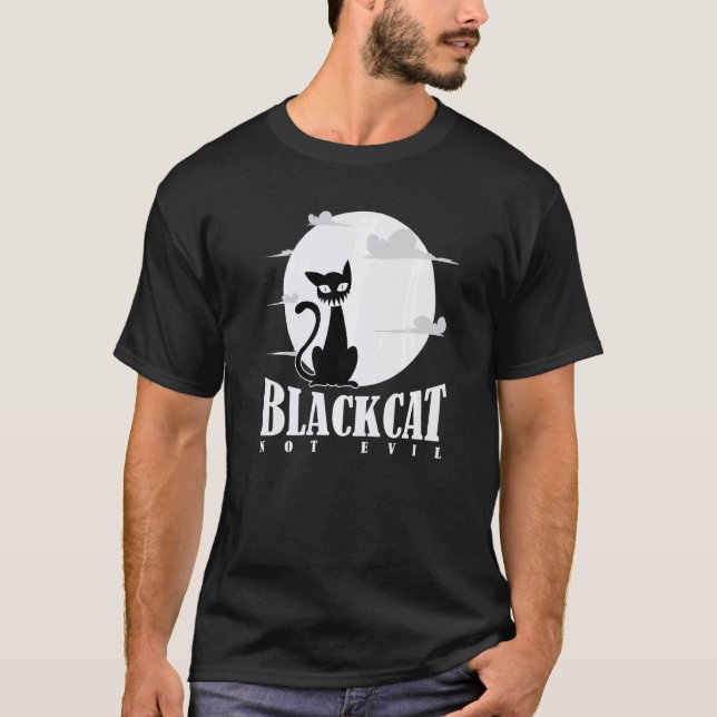 T-shirt Chat Noir Pas Méchant (Devant)