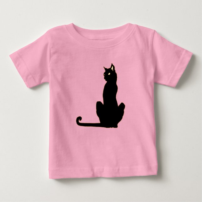 T-shirt Chat Noir pour bébé/bébé (Devant)