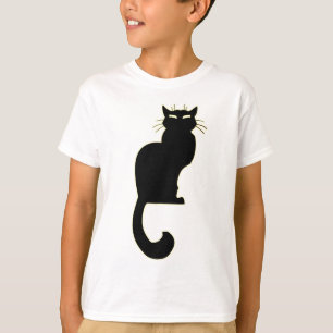 T-shirt Chat Noir pour enfant Art Chat Noir Tee po