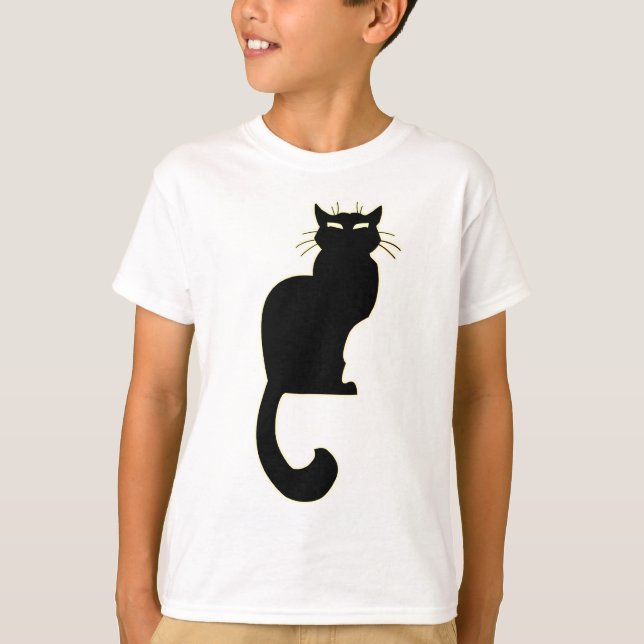 T-shirt Chat Noir pour enfant Art Chat Noir Tee po (Devant)
