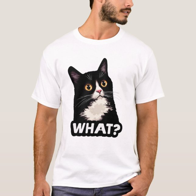 T-shirt Chat Noir Quoi (Devant)