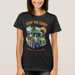 T-shirt Chat noir rétro sorcière Halloween effrayant Citro