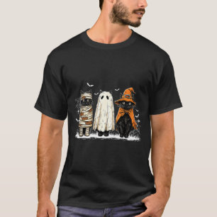 T-shirt Chat noir rétro Sorcière Y Halloween Femmes Hommes