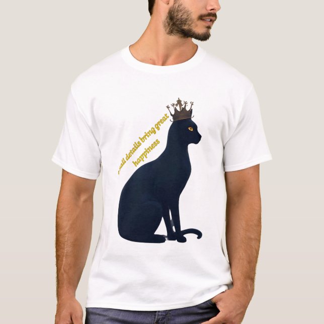 T-shirt Chat noir royal (Devant)