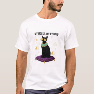 T-shirt Chat Noir Royal Égyptien - Ma Maison Ma Pyramide