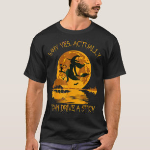 T-shirt Chat Noir Sorcière Pourquoi Oui En Fait Je Peux C